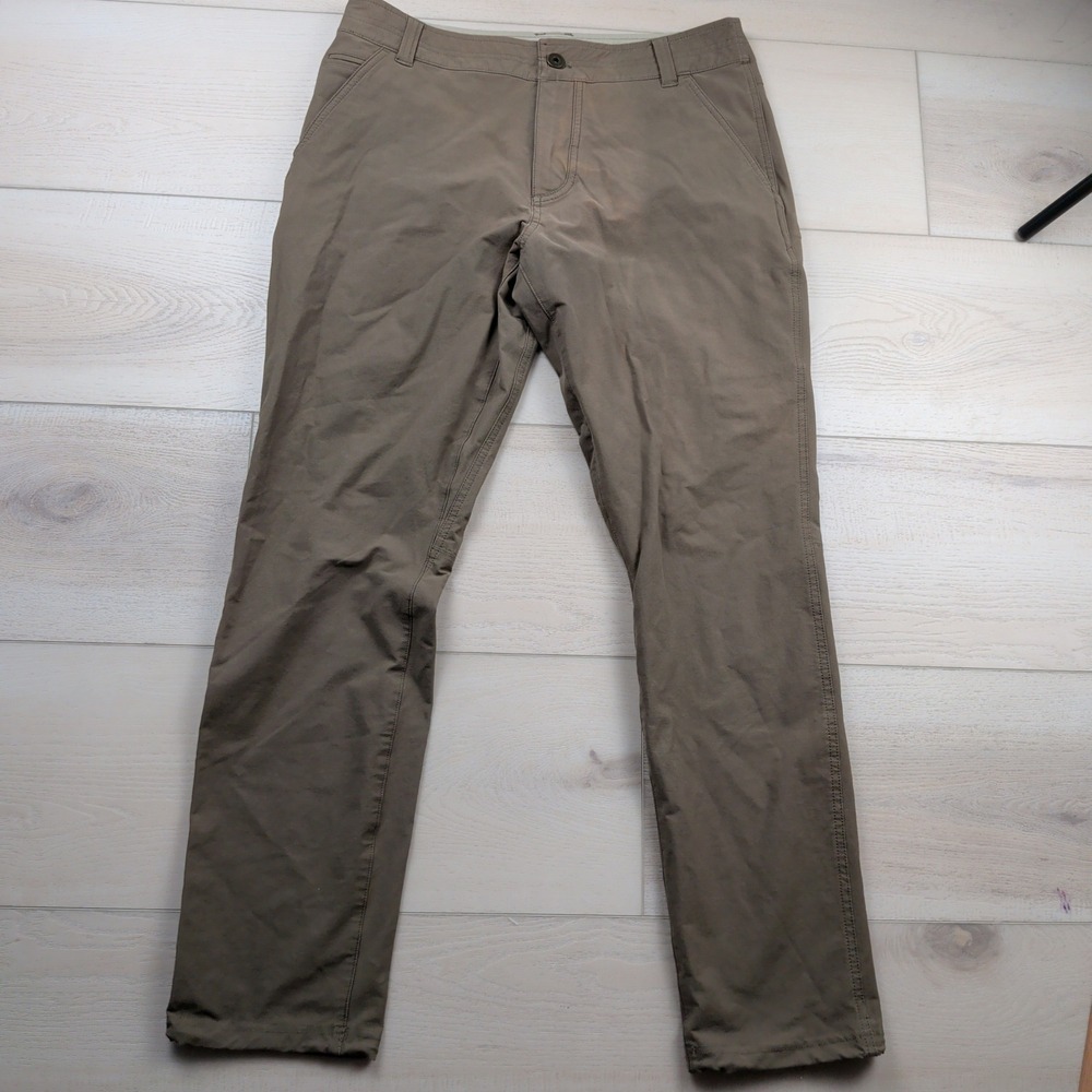 Kuhl Resistor Chino Pants Mens 33x32 Brown Articulated Stretch Hiking Outdoor